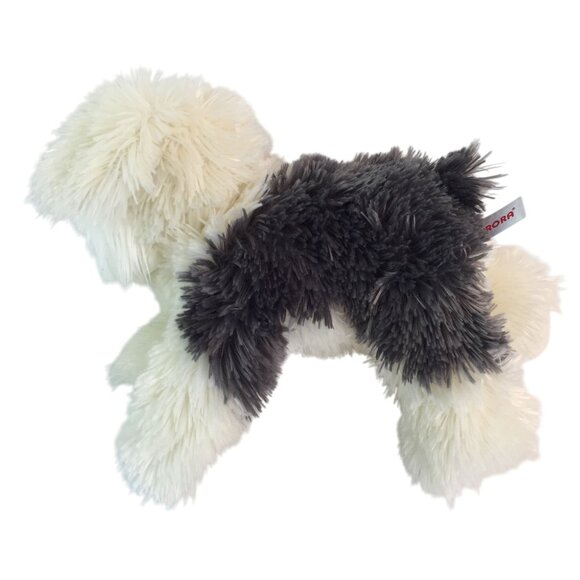 Aurora Flopsie Edwin Sheepdog Plush 12" Grey White Puppy Dog Stuffed Animal Toy - Picture 3 of 8